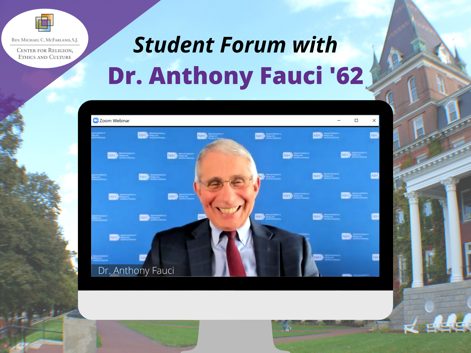 Dr. Anthony Fauci ‘62 Makes Special Appearance for Holy Cross Community