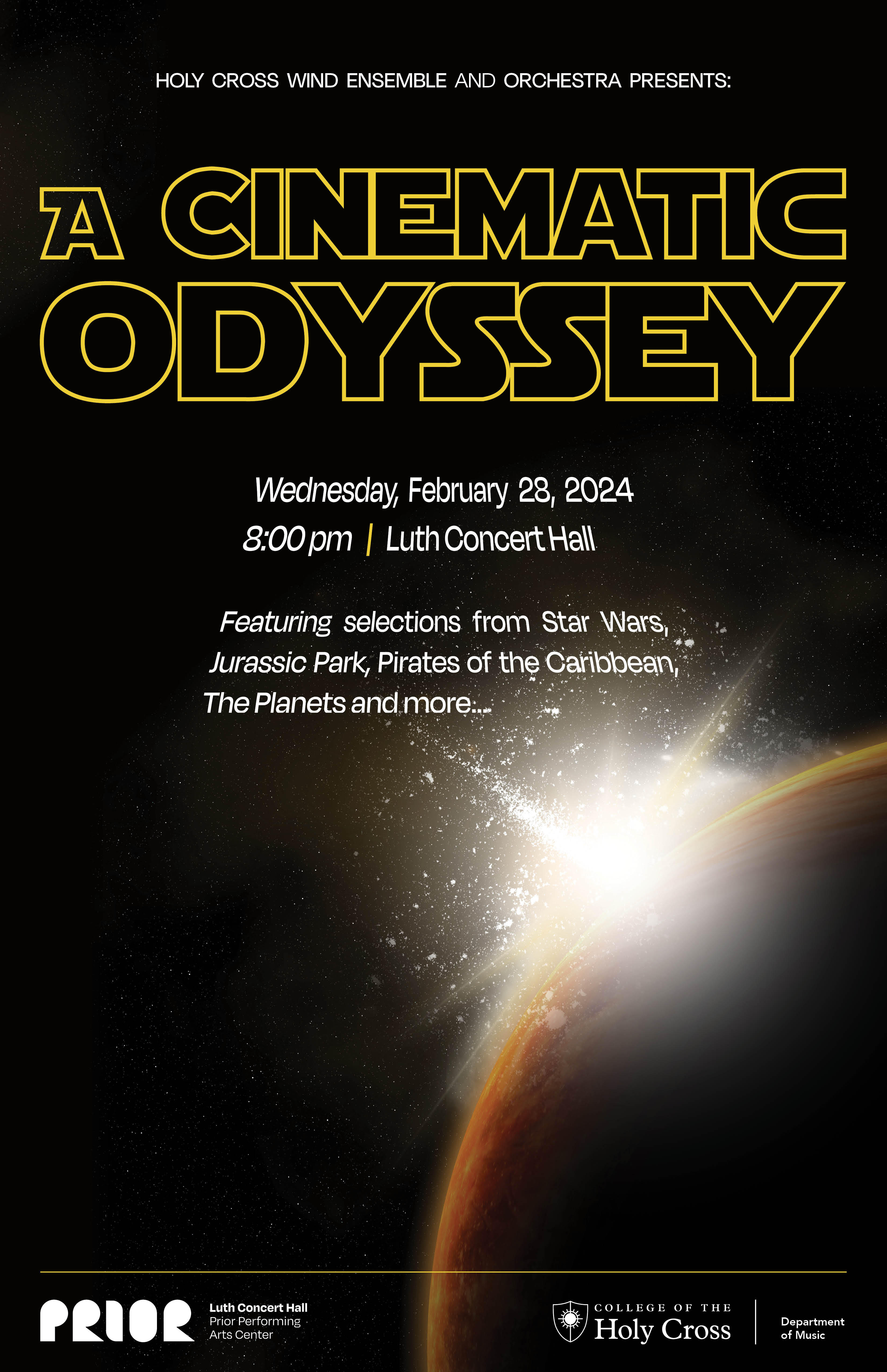 A Cinematic Odyssey: A Holy Cross Wind Ensemble & Orchestra Event