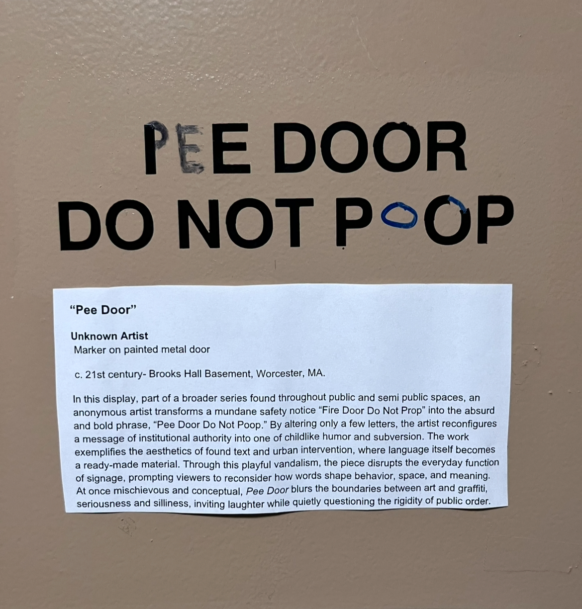 New Art Installation Goes Up in Brooks