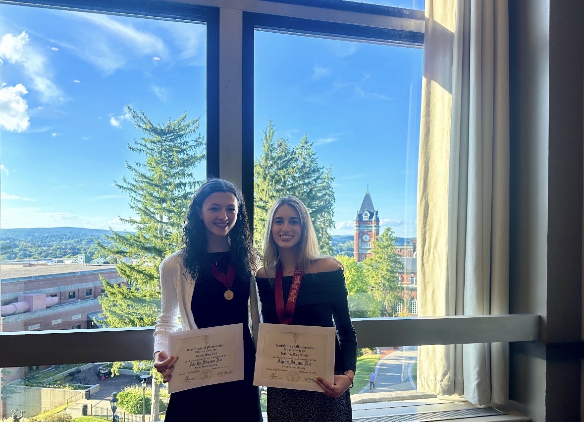 Members of the Class of 2027 Inducted into Holy Cross’ Alpha Sigma Nu Chapter